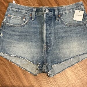 Levi's Light Blue Jean Shorts